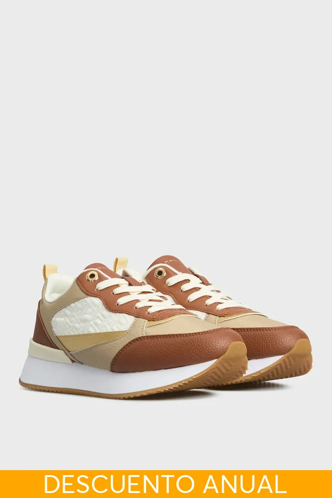 Tenis Women Tommy Hilfiger Brown Tenis