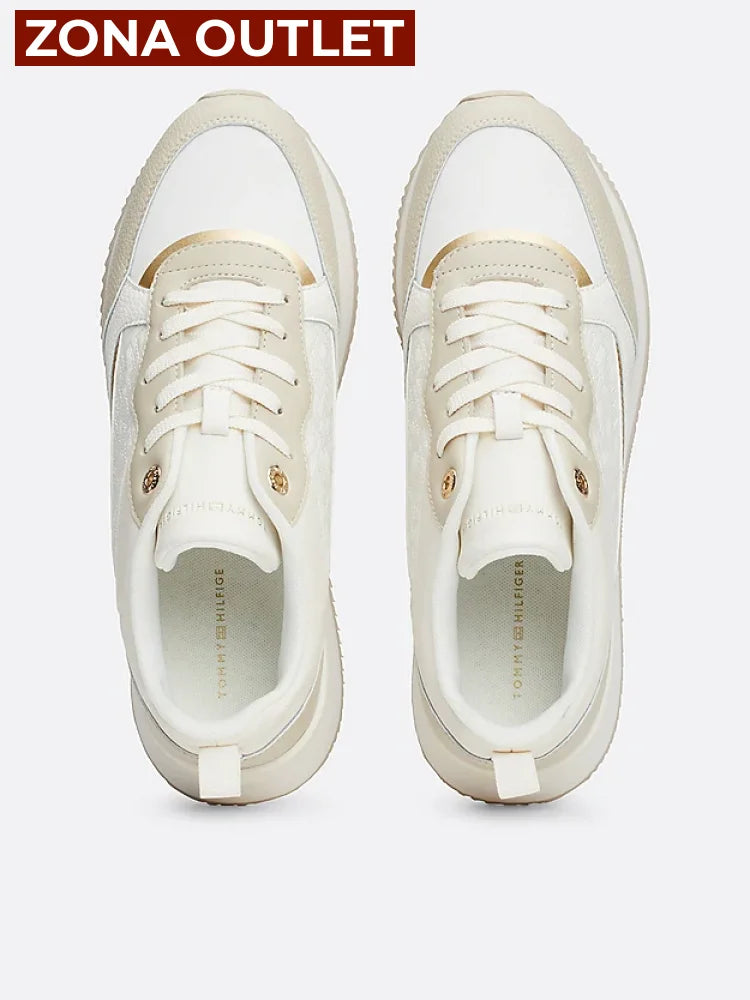 Tenis Women Tommy Hilfiger Khaki Tenis