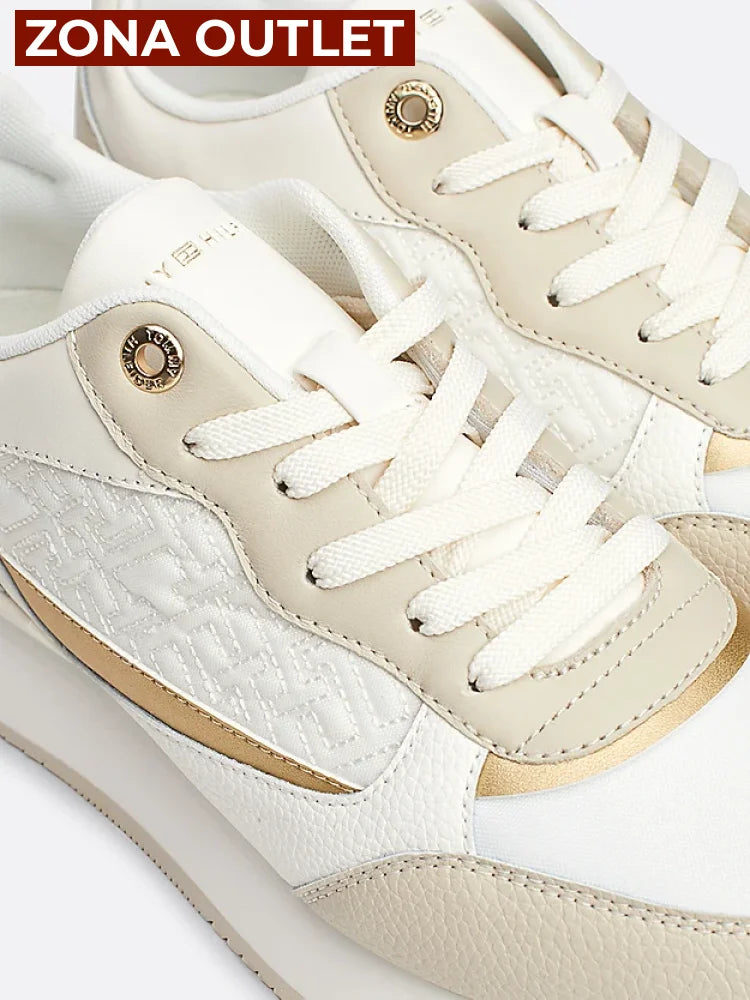 Tenis Women Tommy Hilfiger Khaki Tenis