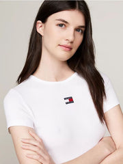 Camiseta Women Slim Tommy Hilfiger White