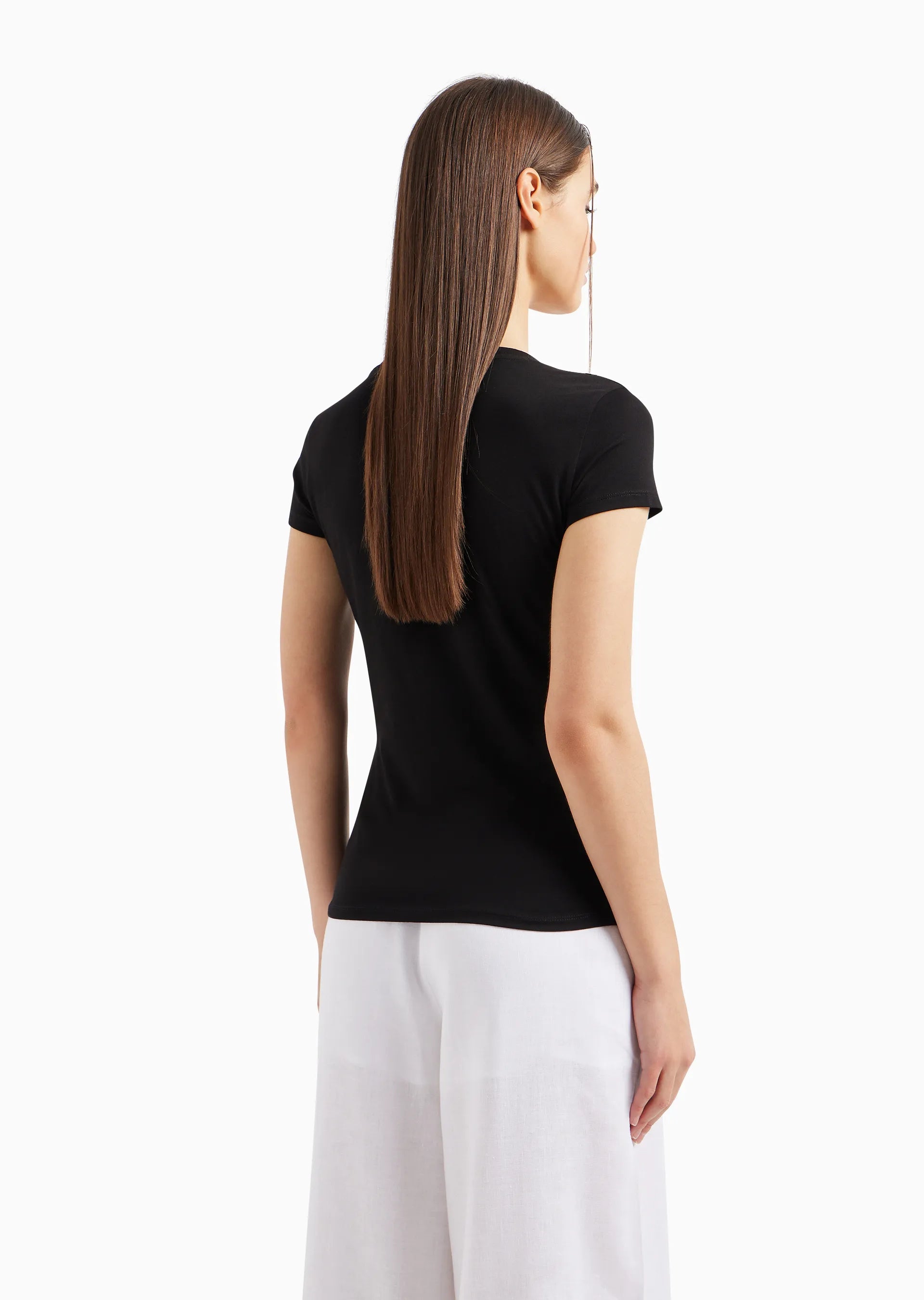 T-Shirt Women Black Armani Exchange Camiseta