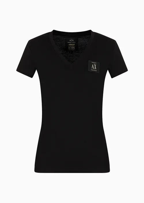 T-Shirt Women Black Armani Exchange Camiseta