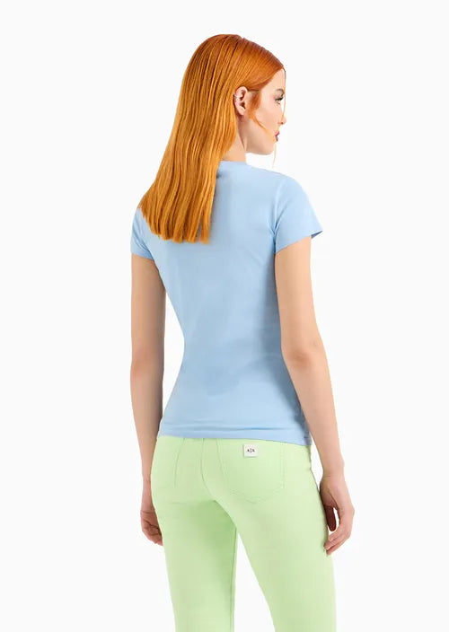 T-Shirt Women Blue River Armani Exchange Camiseta