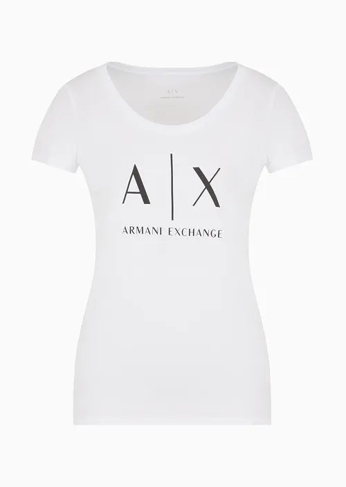 T-Shirt Women White Armani Exchange Camiseta