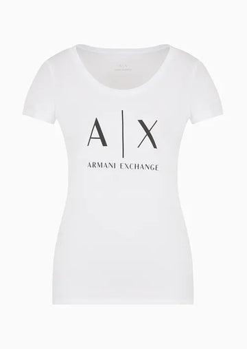 T-Shirt Women White Armani Exchange Camiseta