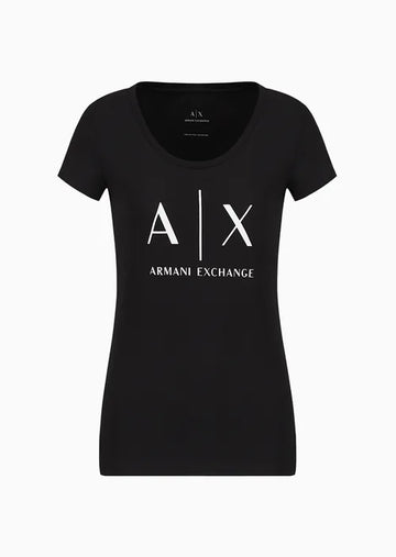 T-Shirt Women Black Armani Exchange Camiseta