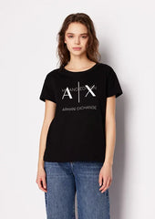 T-Shirt Women Black Armani Exchange