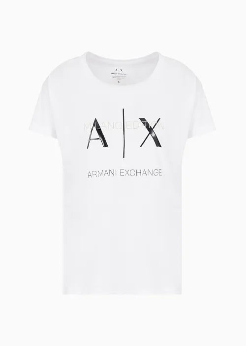 T-Shirt Women White Armani Exchange Camiseta