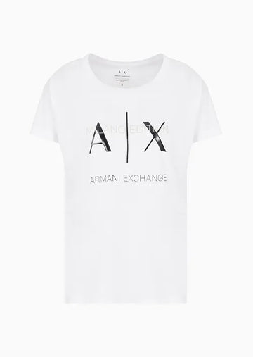 T-Shirt Women White Armani Exchange Camiseta