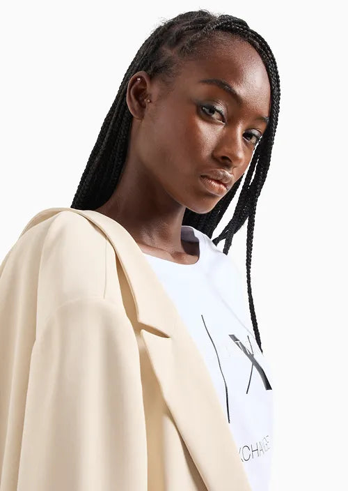 T-Shirt Women White Armani Exchange Camiseta