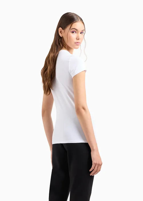 T-Shirt Women White Armani Exchange L Camiseta