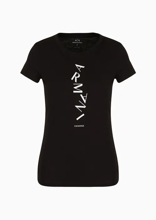 T-Shirt Women Black Armani Exchange Camiseta