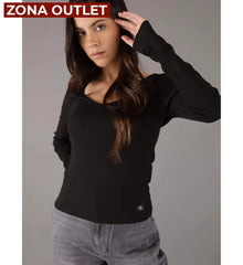 Woven T-Shirt Calvin Klein Women Black Camiseta