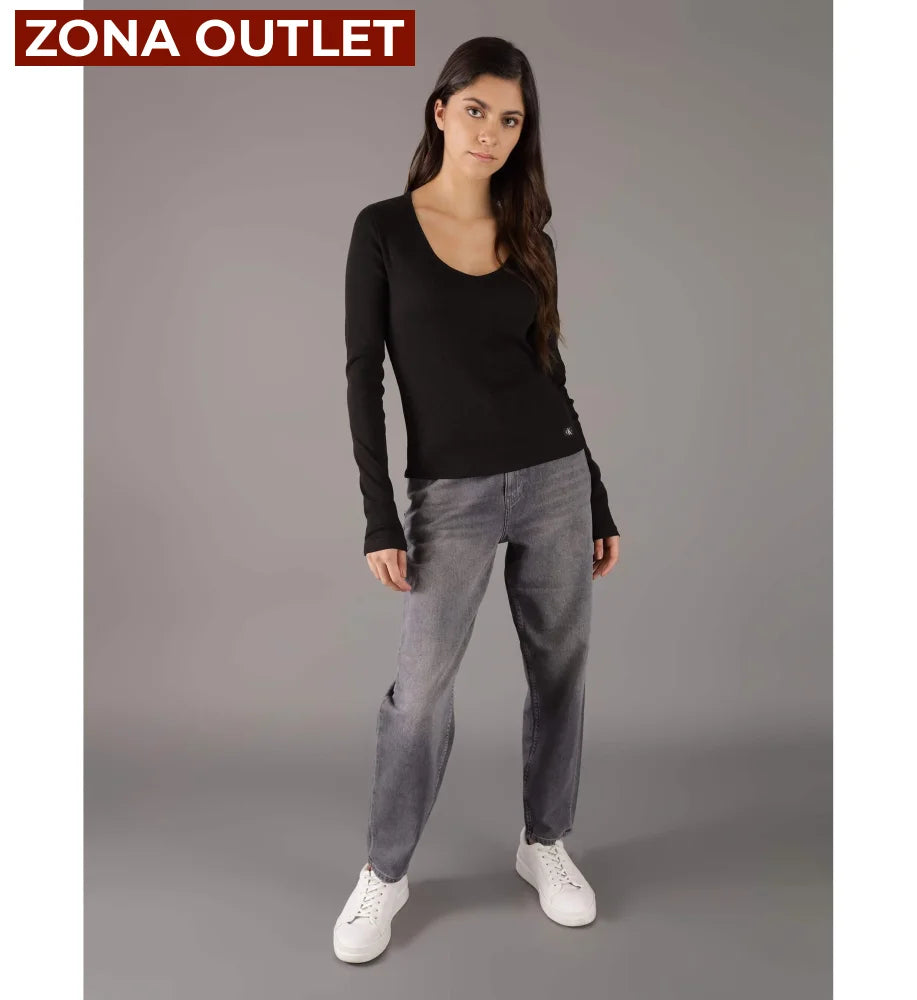 Woven T-Shirt Calvin Klein Women Black Camiseta