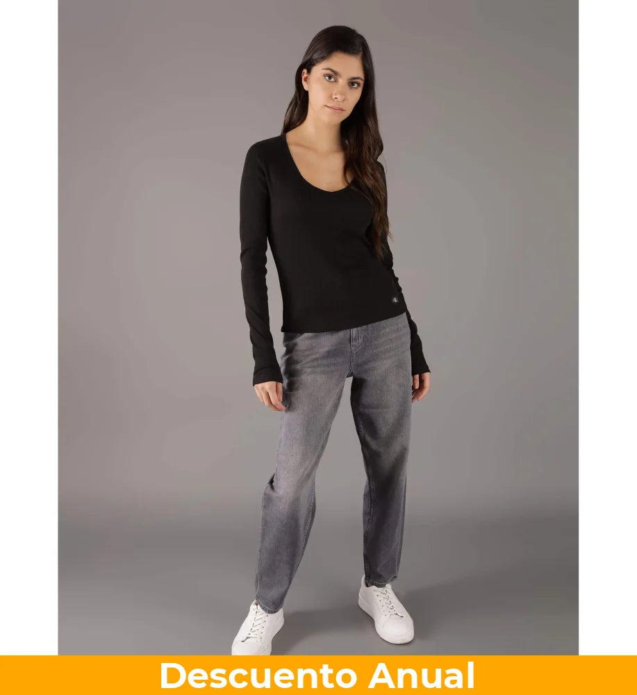 Woven T-Shirt Calvin Klein Women Black Camiseta