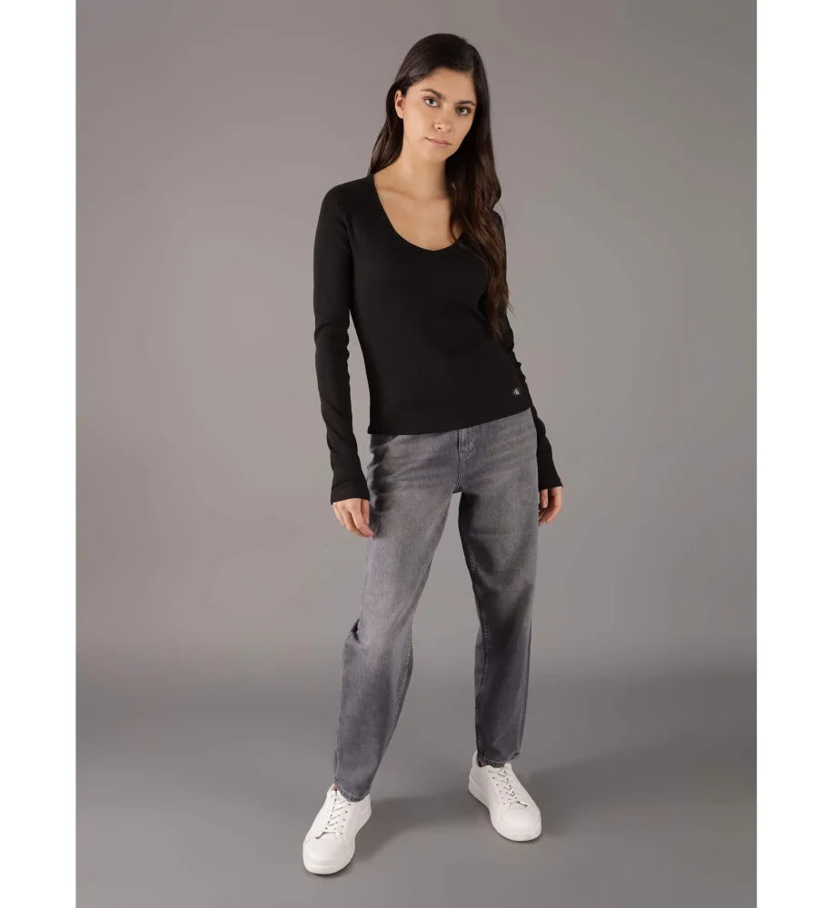Woven T-Shirt Calvin Klein Women Black Camiseta
