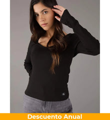 Woven T-Shirt Calvin Klein Women Black Camiseta