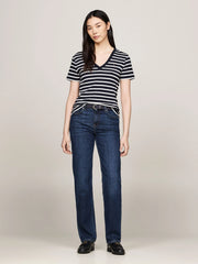 Camiseta Women Slim Tommy Hilfiger Sky