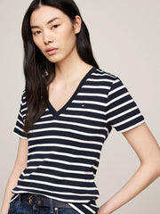 Camiseta Women Slim Tommy Hilfiger Sky